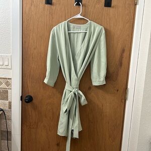 Everlane Japanese silk wrap dress